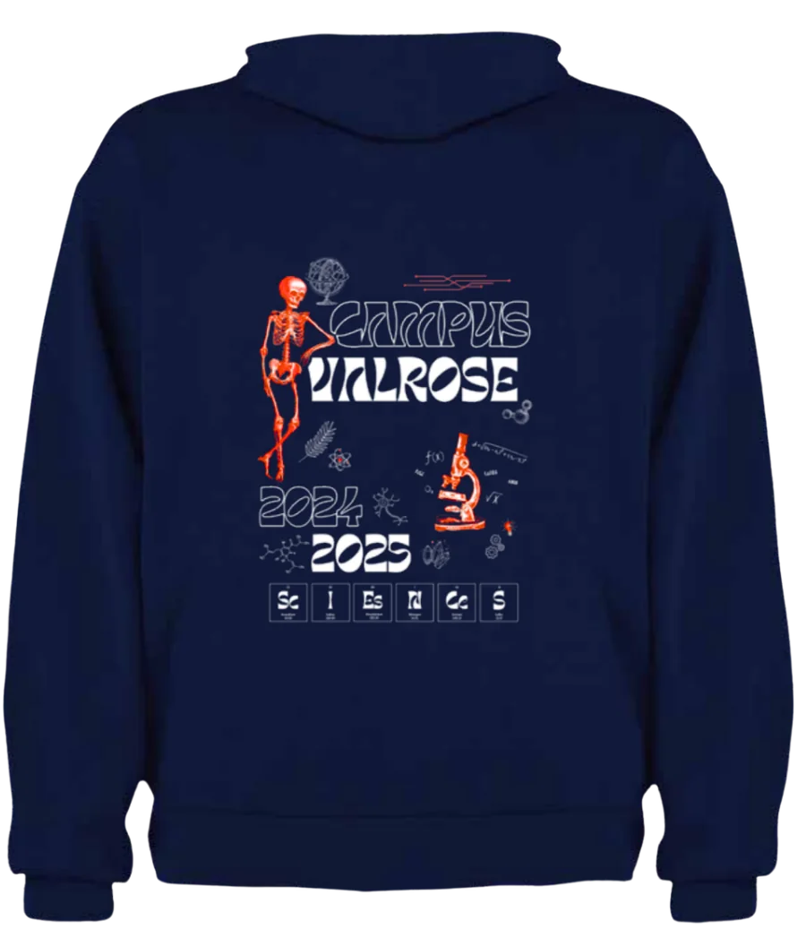 Pull collector 2024-2025, Bleu marine, dos